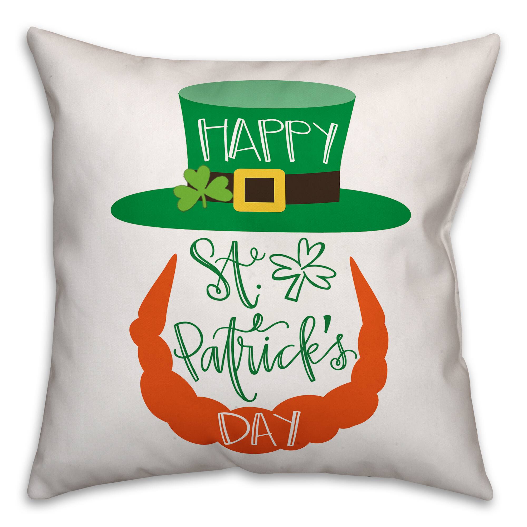 Happy St. Patrick's Day Leprechaun Throw Pillow